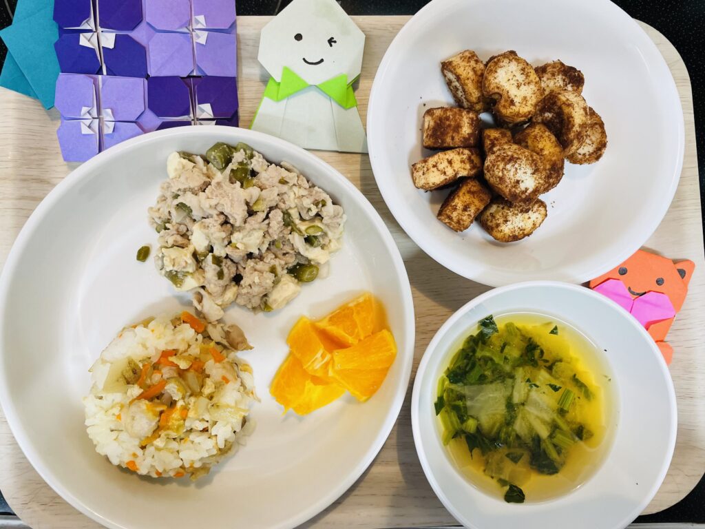 炊き込みご飯 肉豆腐風 おやつ おふラスク